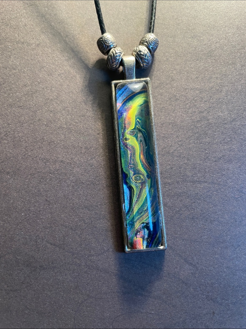 Handmade Multicolor Rectangular Pendant Necklace - Women Jewelry